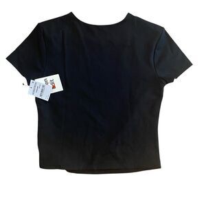 Open Edit Nordstrom Black Short Sleeve Top Size Medium NWT